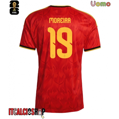 Belgio Diego Moreira #19 Prima Maglia Mondiali 2026 Manica Corta